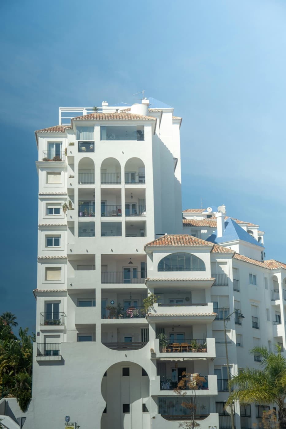 A modern residential block in coastal Spain.